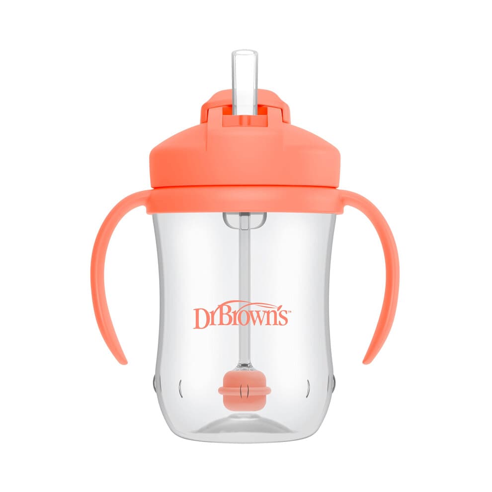 Baby's 1st Trinkbecher mit Strohhalm, 6 Monate +, Koralle
