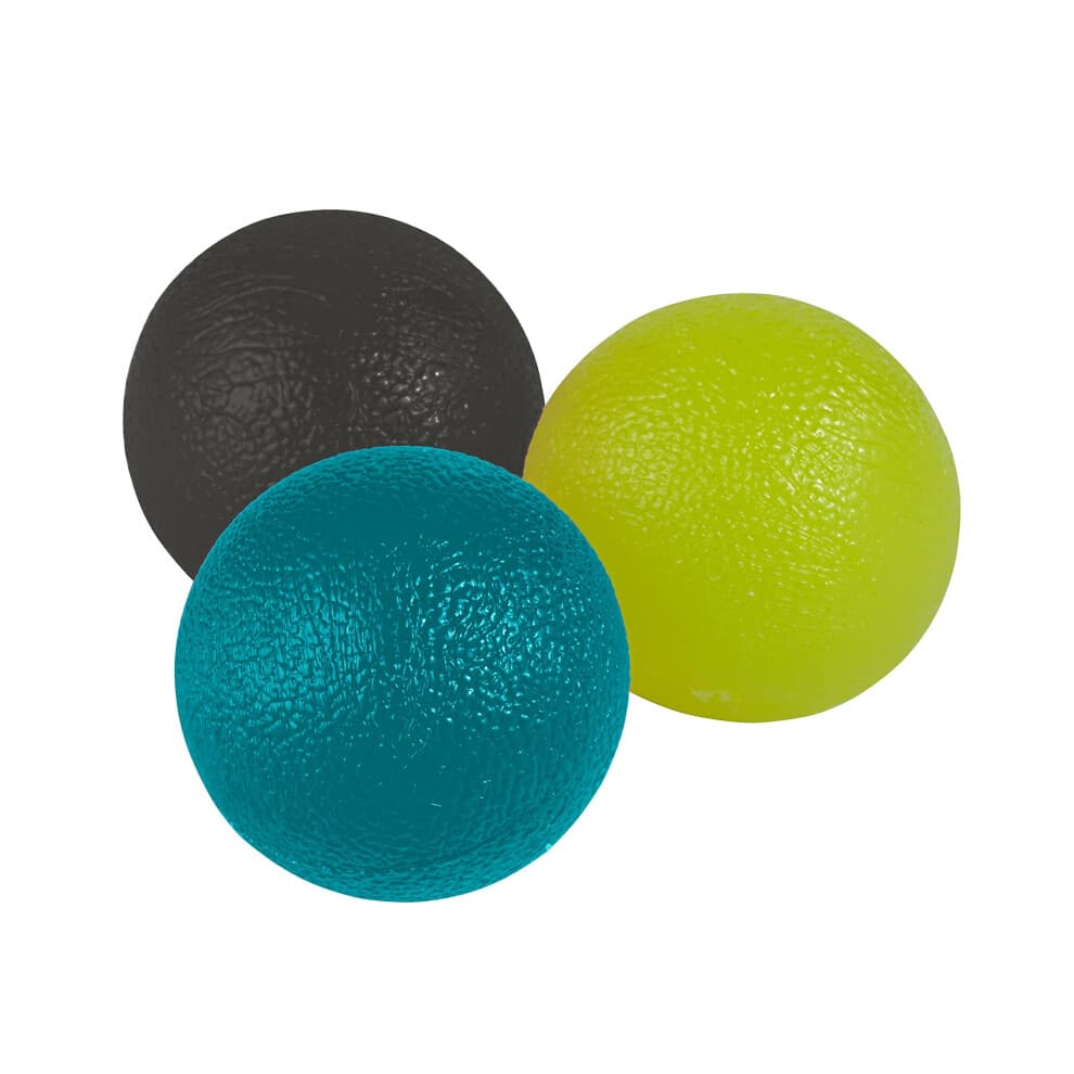 Gaiam Restore Handtherapie Ball Set - 3-stufige Handkrafttraining Massagebälle (weich, mittel, fest)