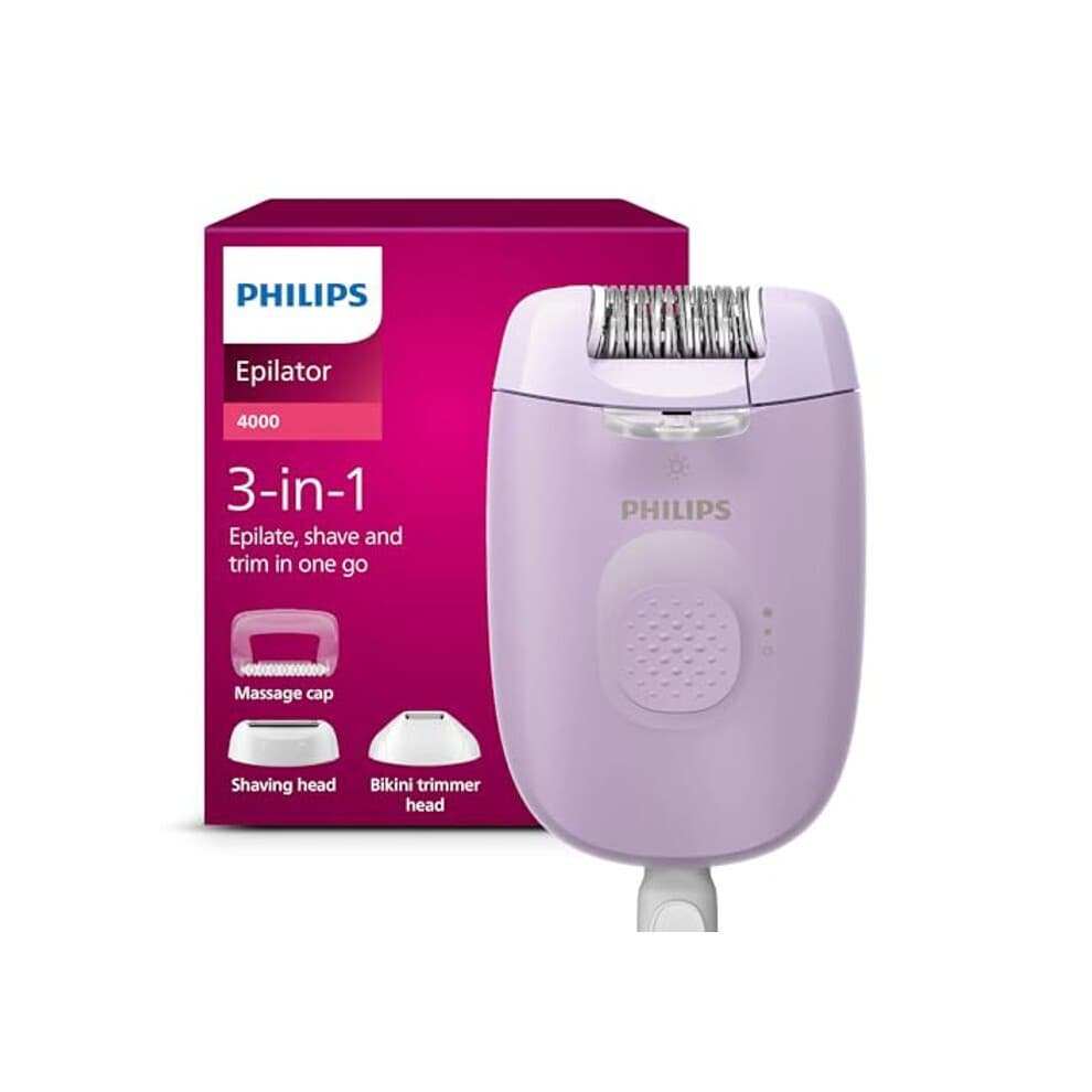 Epilierer - Philips - Serie 4000 - Haarentfernung, Rasur und Haarschneider - Kabelgebunden - LED