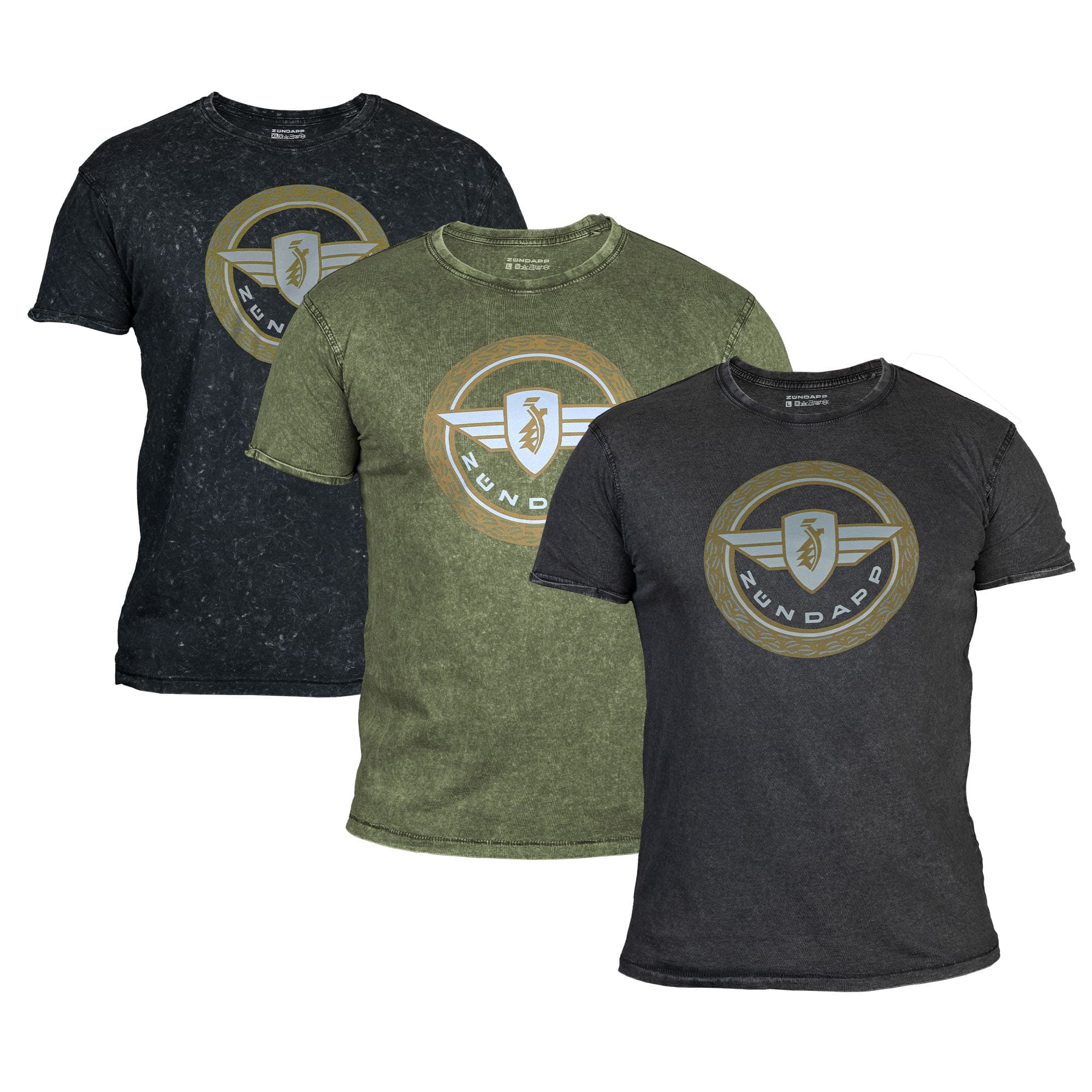 3 Zündapp T-Shirt mit Print retro für Herren oder Damen S - XXL Dreierpack Basic Shirt unisex 100 % Baumwolle