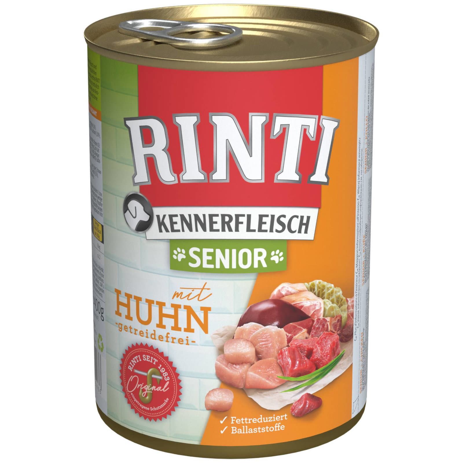 Hundefutter, Finnern Rinti Kennerfleisch Senior, Huhn, 400g