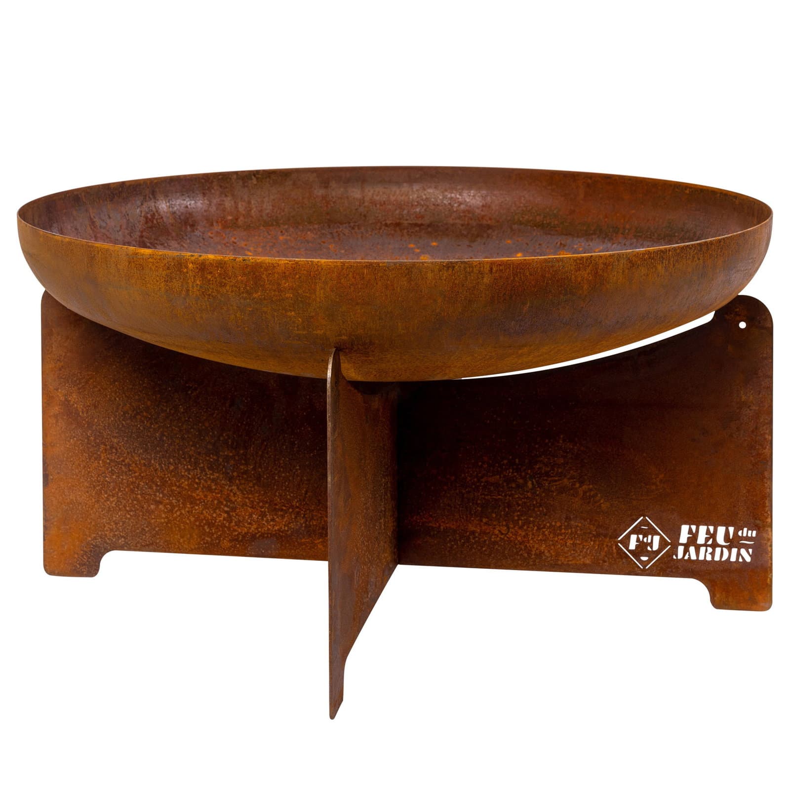 Edelstahl-Feuerstelle 'X 70', rost, 40 x 75 cm