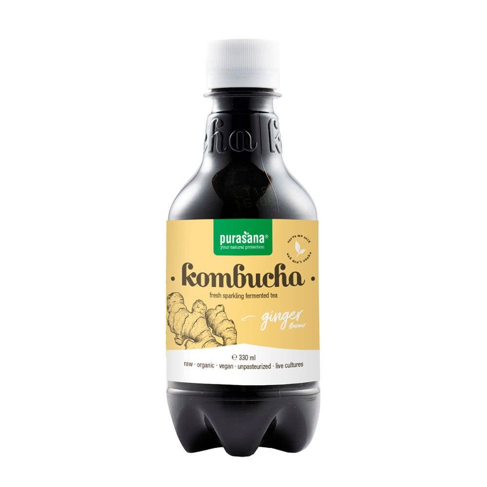Purasana Kombucha Ginger Flavour Drink Bio 330 ml Getränk