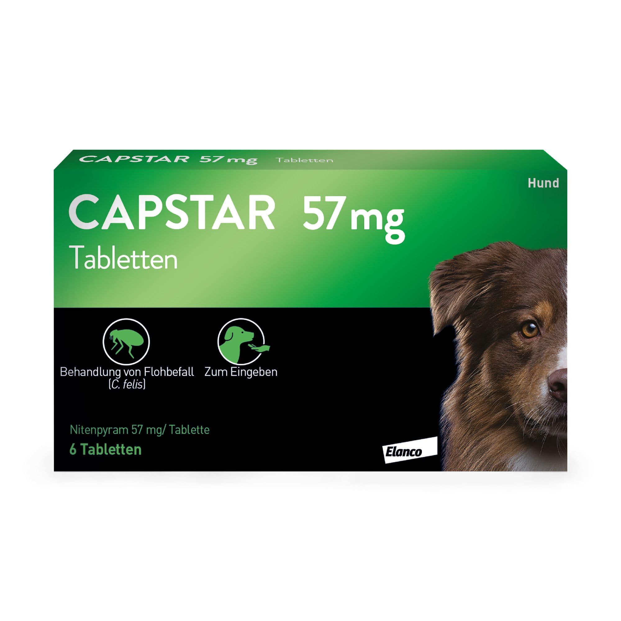 Capstar 57 mg Tabletten f.große Hunde 6 St