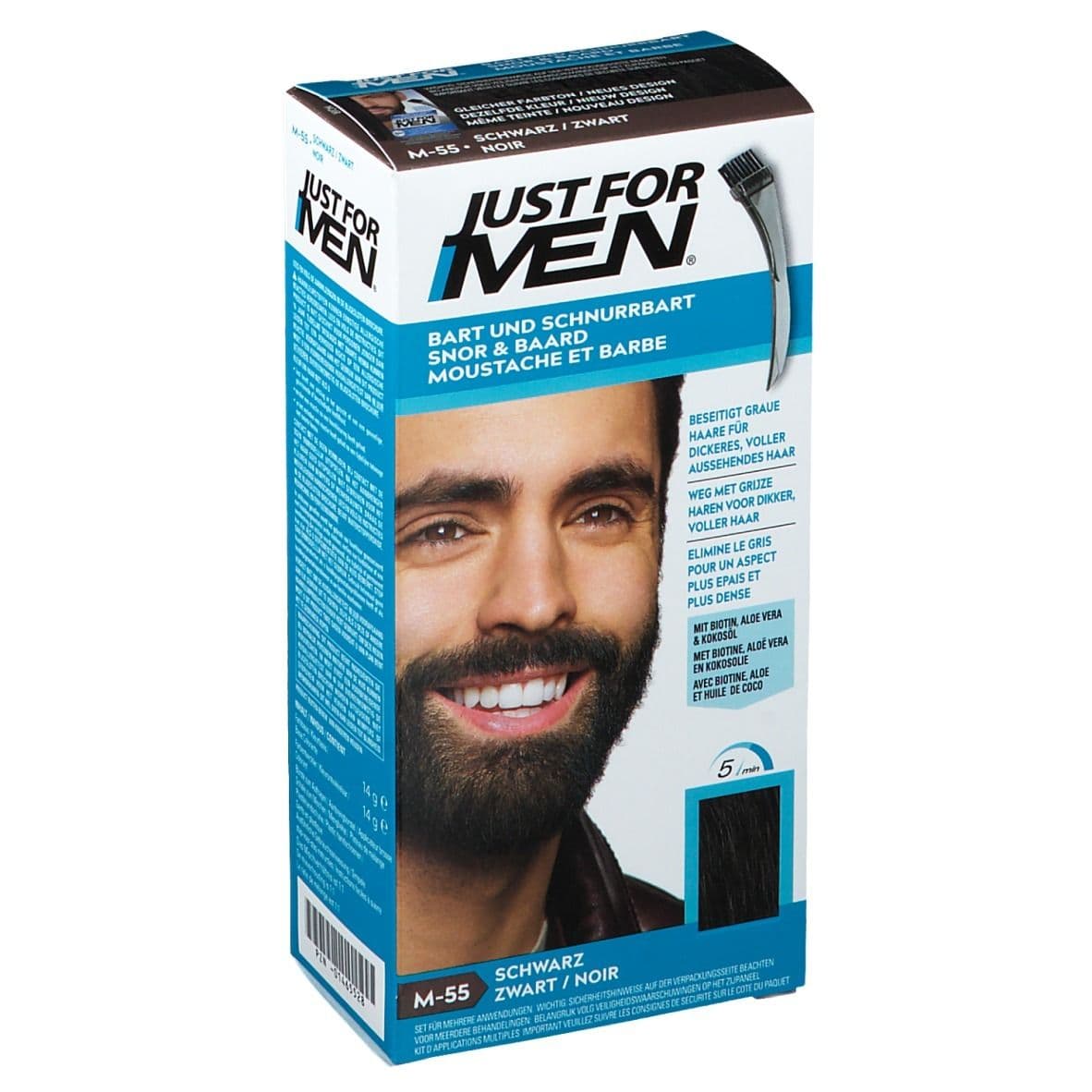 Just for men Brush in Color Gel schwarz 28,4 ml