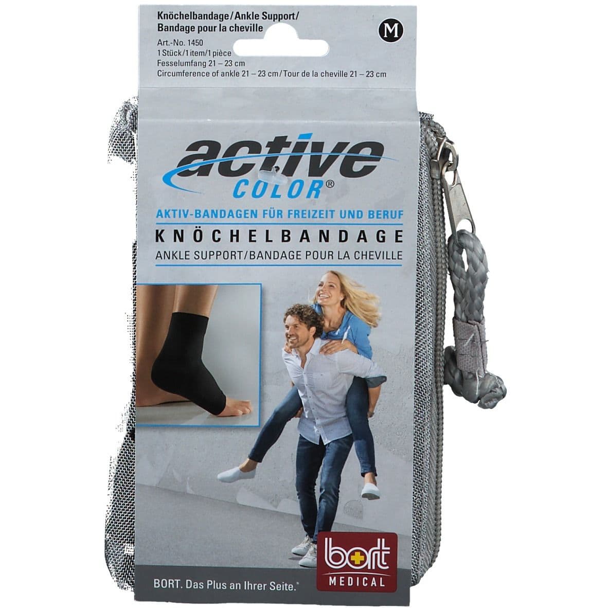 Bort ActiveColor Knöchelbandage M schwarz 1 St Bandage(s)