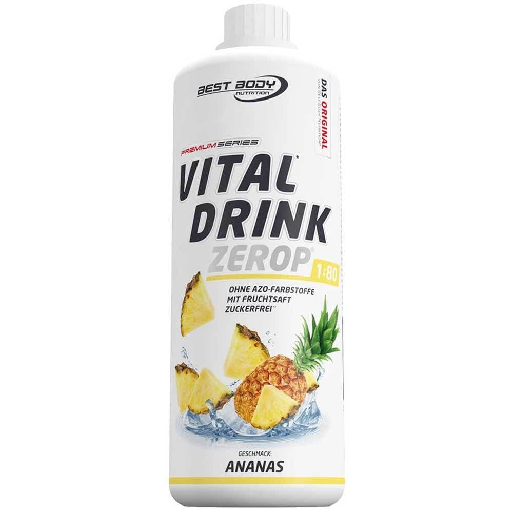 Best Body Nutrition Low Carb Vital Drink, Ananas 1000 ml Flüssigkeit