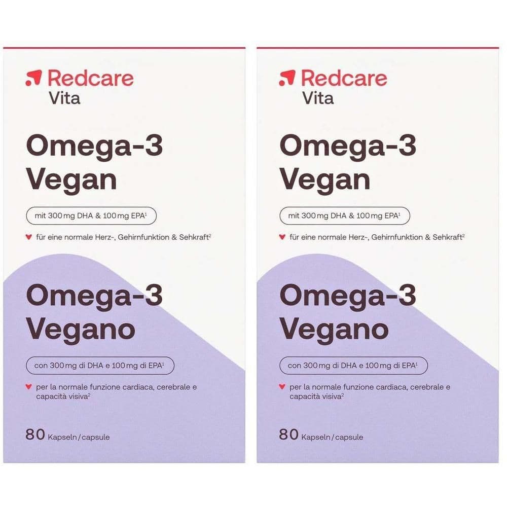 Redcare Omega-3 Kapseln vegan 56g Doppelpack 2x80 St
