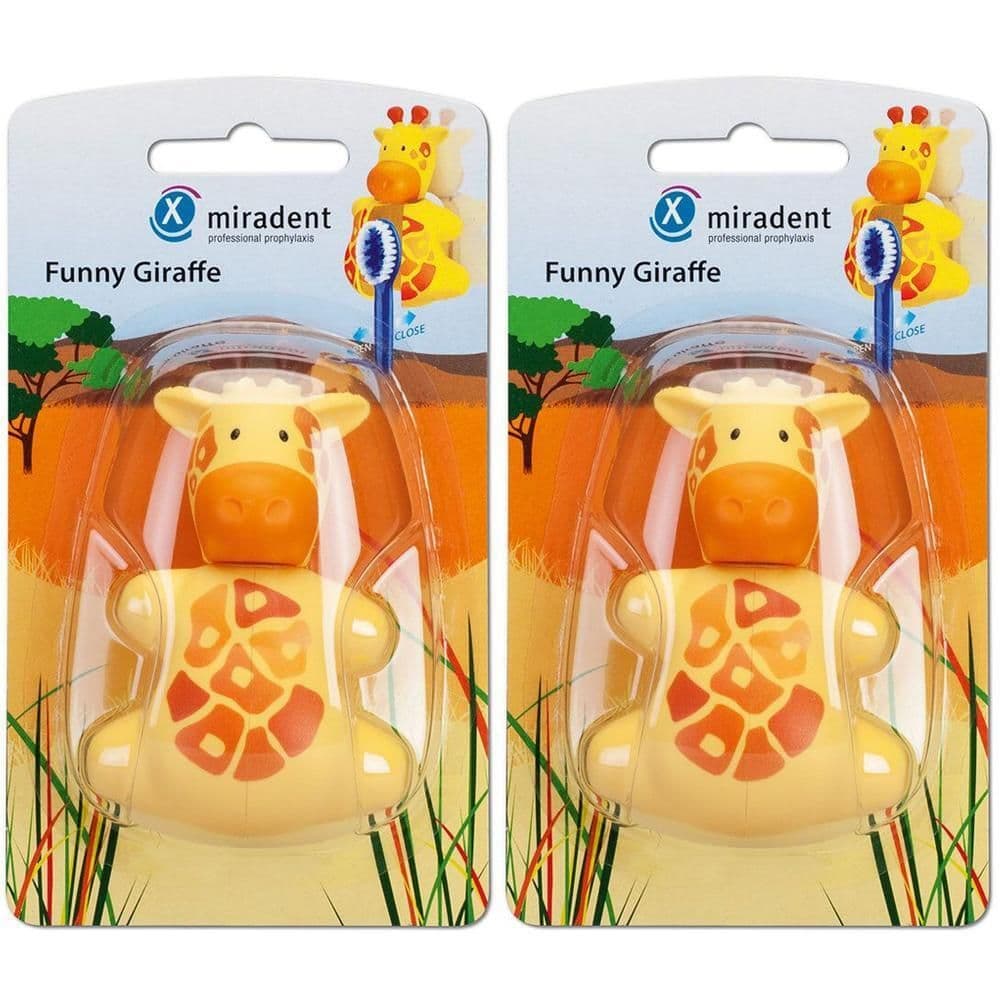 Miradent Zahnbürstenhalter Funny Snapper Giraffe 2x 2x1 St