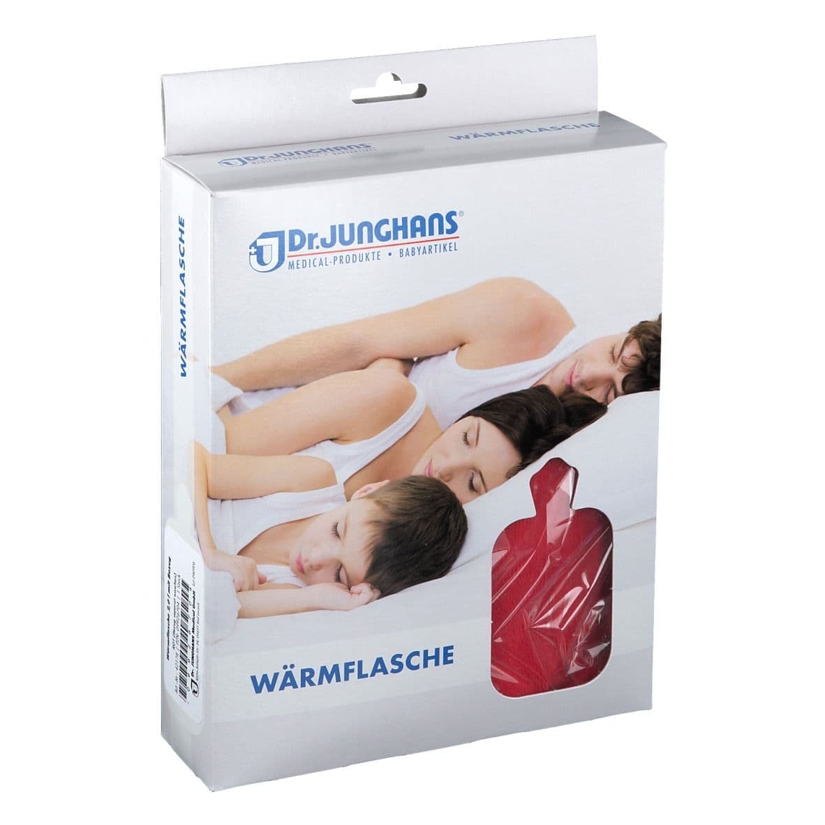 Wärmflasche 2 l mit Bezug rot