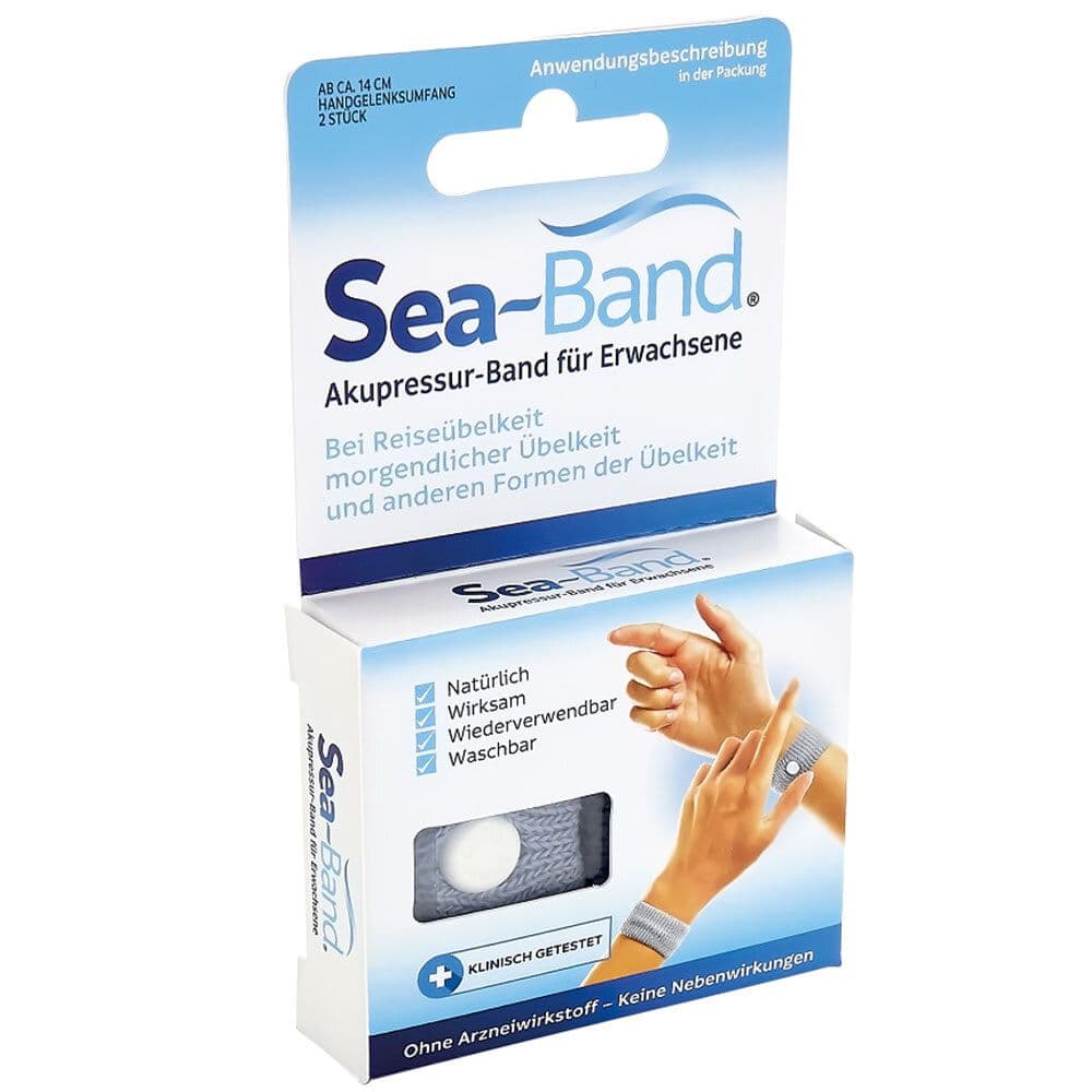 Sea-Band Akupressurband f.Erwachsene grau 2 St Armband