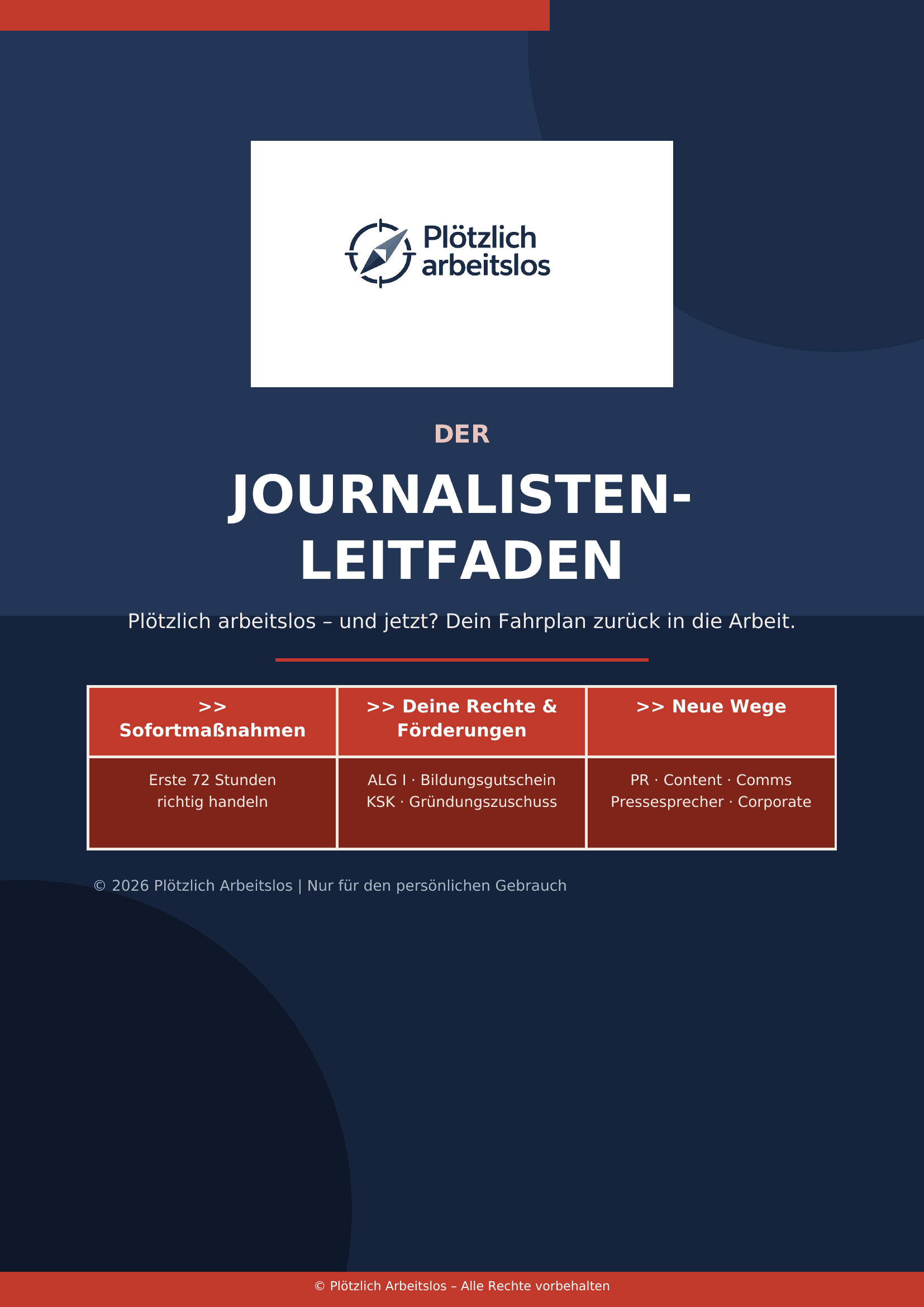 Plötzlich arbeitslos als Journalist – Dein 30-Tage-Notfallplan