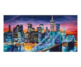 Manhattan bei Nacht Malen nach Zahlen
