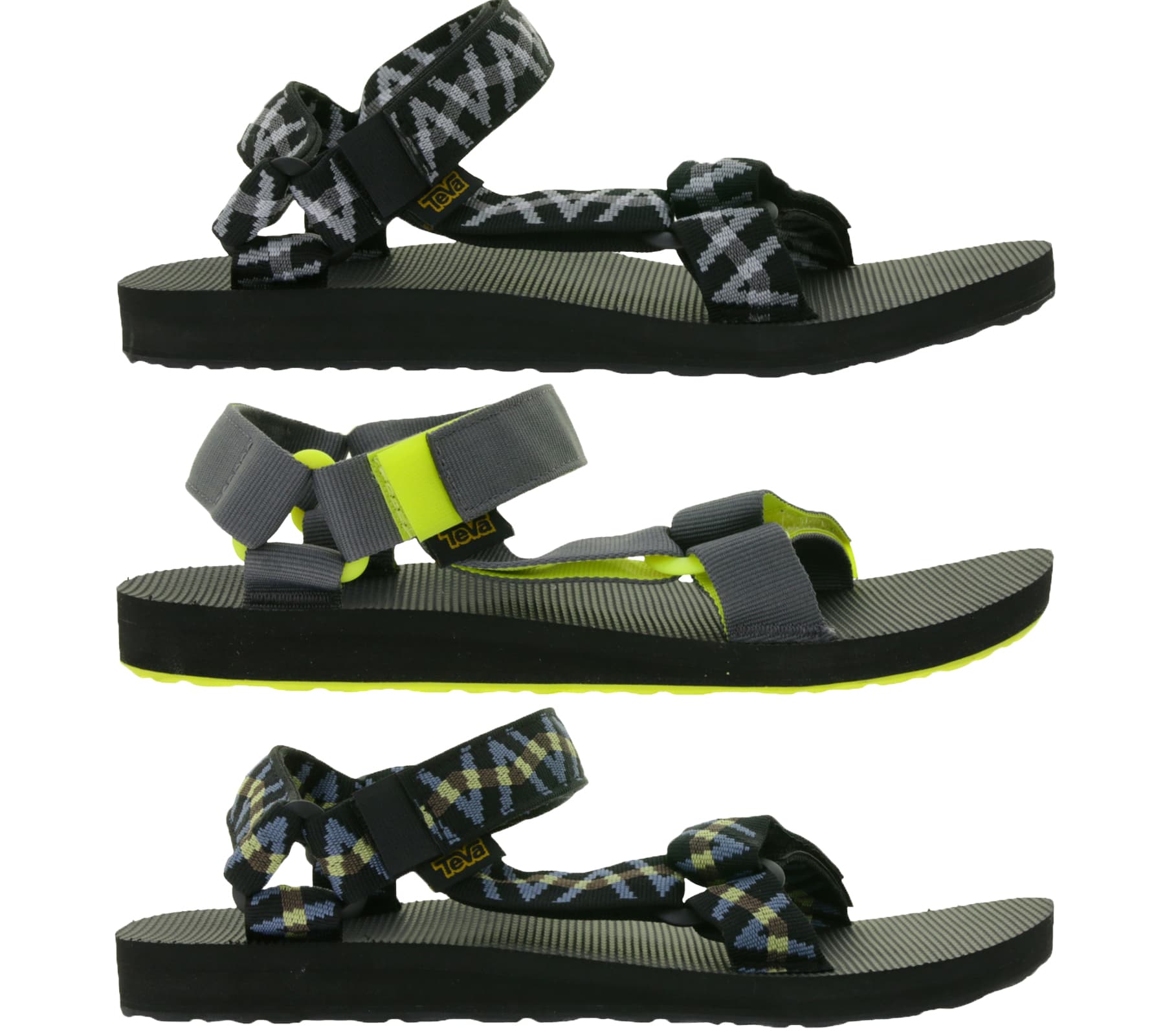TEVA Original Universal Herren Trekking-Sandale nachhaltige Sommer-Sandale mit EVA-Gummisohle Outdoor-Sandale 1004006 Schwarz/Blau, Schwarz Grau oder