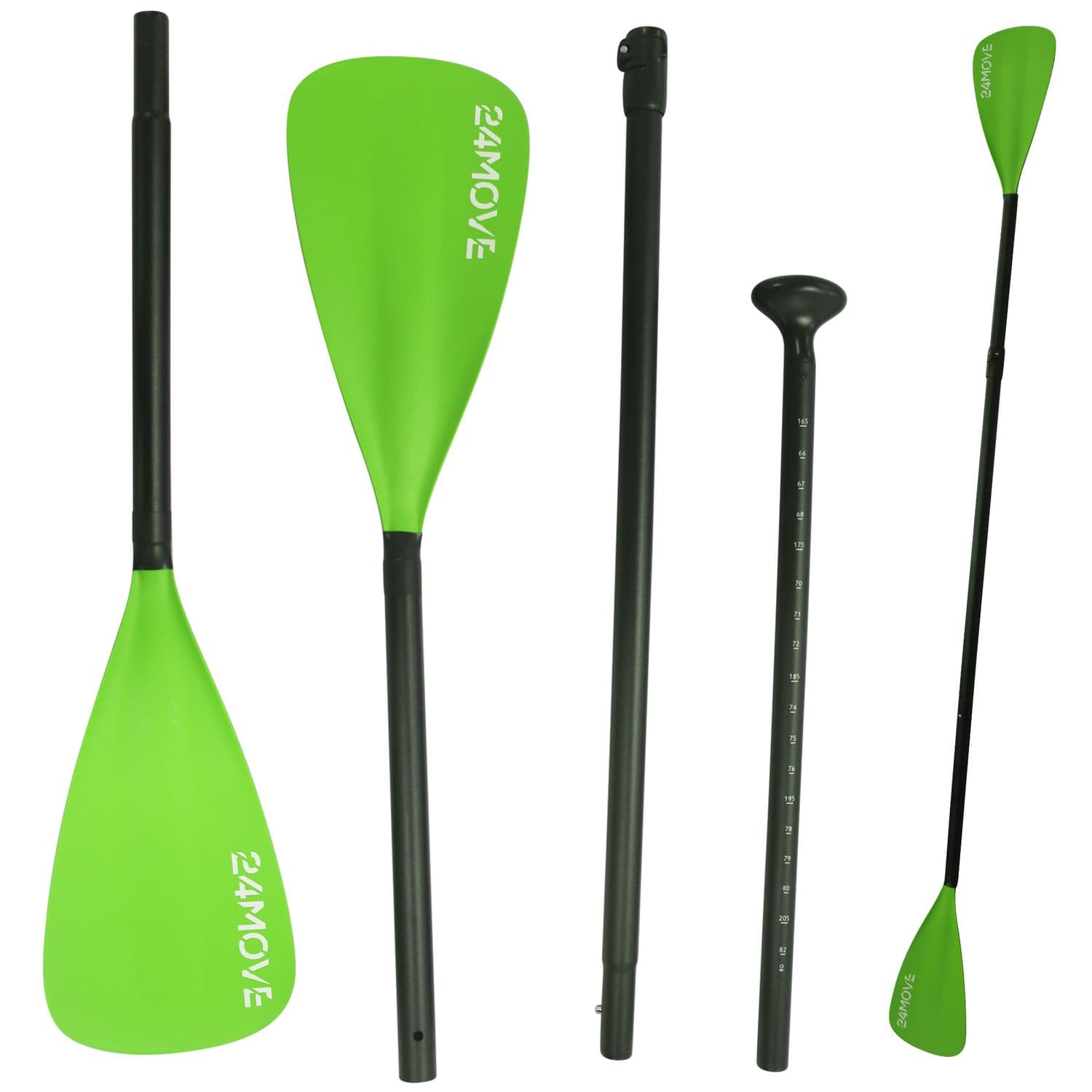 24MOVE® SUP Doppelpaddel für Paddleboards und Kajaks, grün