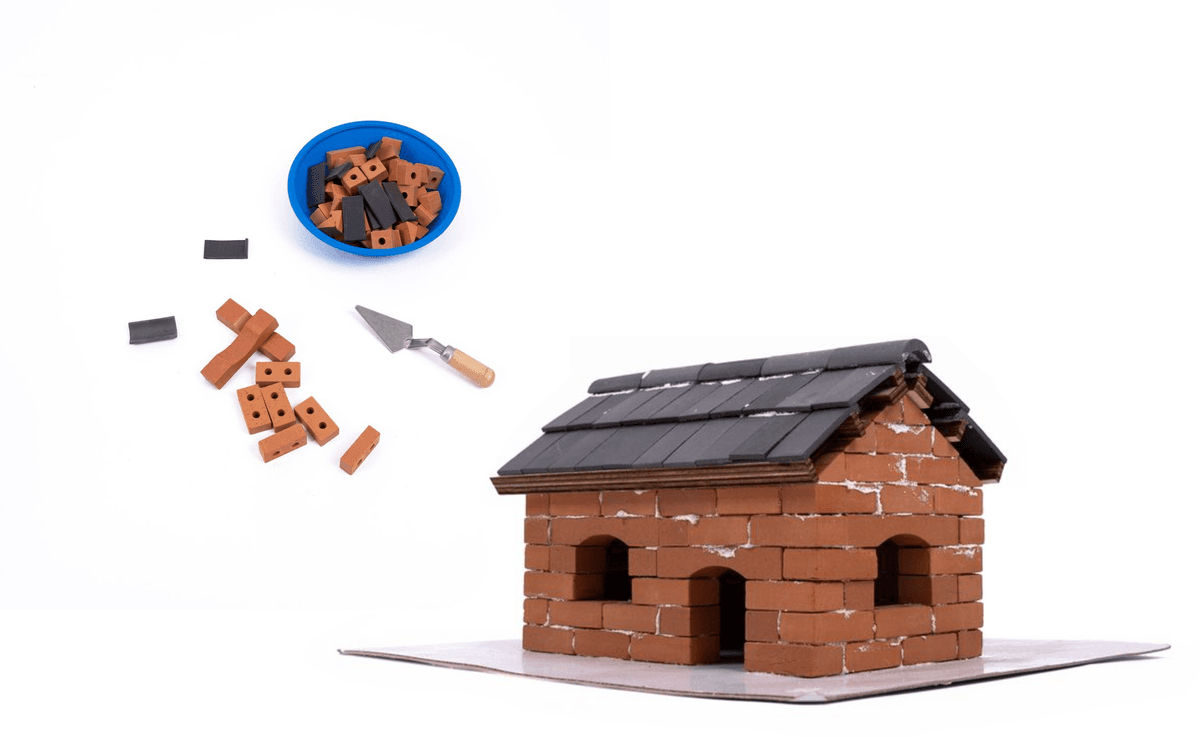 Kreativ-Projekt ab 5 Jahren: Miniatur-Steinhaus bauen