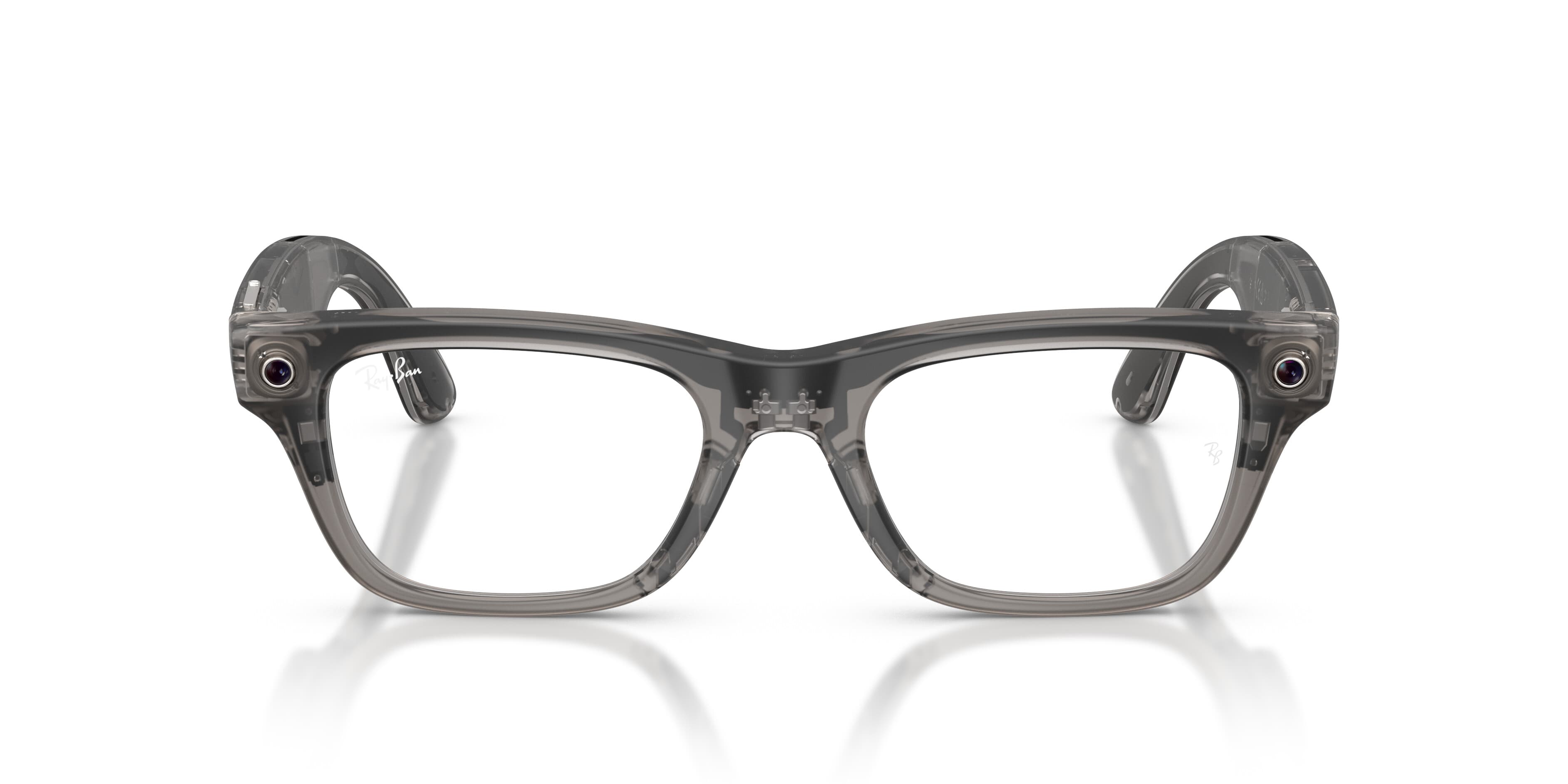 Ray-Ban | META Ray-Ban Meta Blayzer Optic 0RW7001 8529 Kunststoff Rechteckig Grau/ AI Glasses; mit Kamera; mit Sprachsteuerung; Fotos & Videos