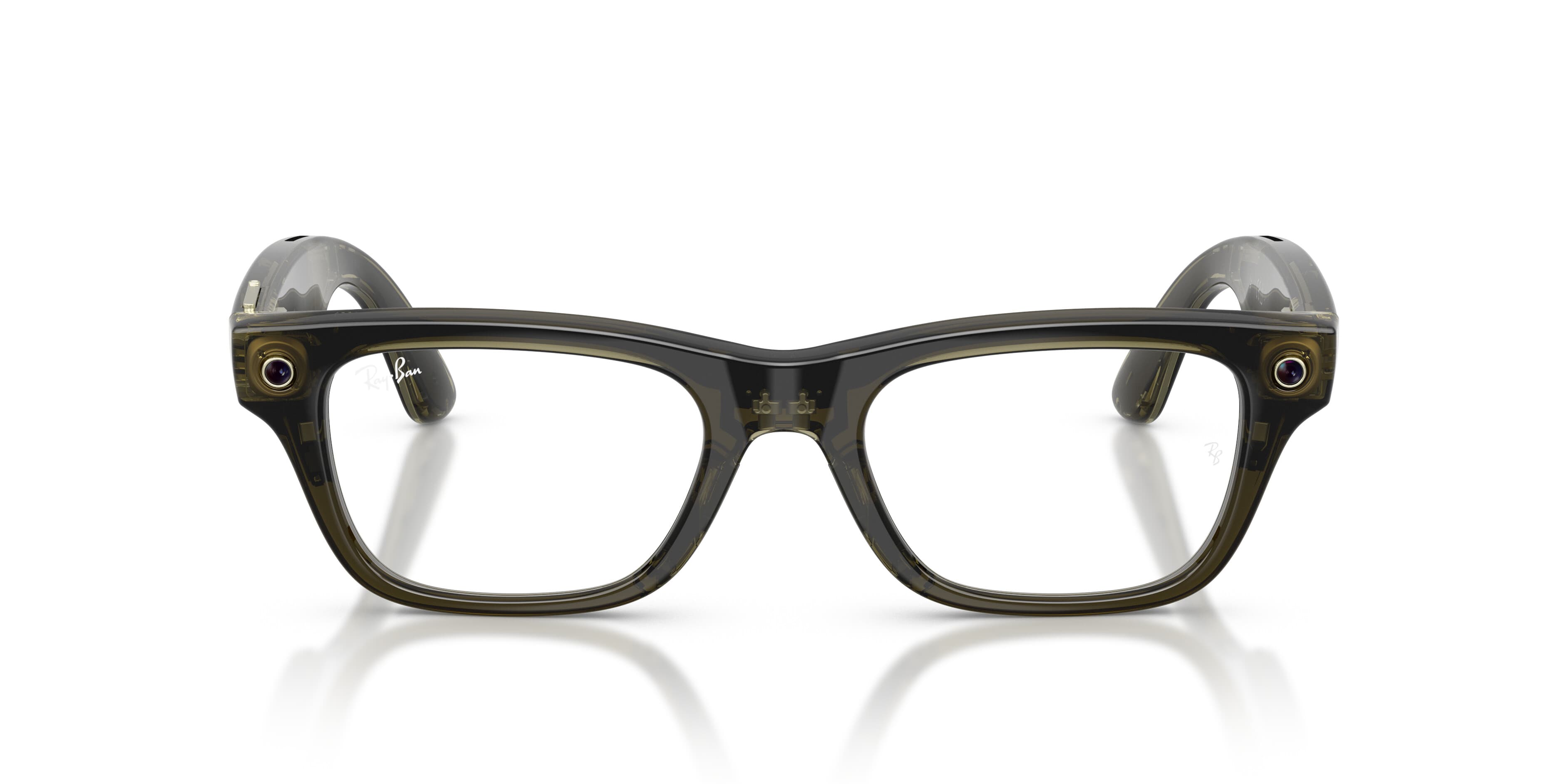 Ray-Ban | META Ray-Ban Meta Blayzer Optic 0RW7001 8530 Kunststoff Rechteckig Grau/ AI Glasses; mit Kamera; mit Sprachsteuerung; Fotos & Videos