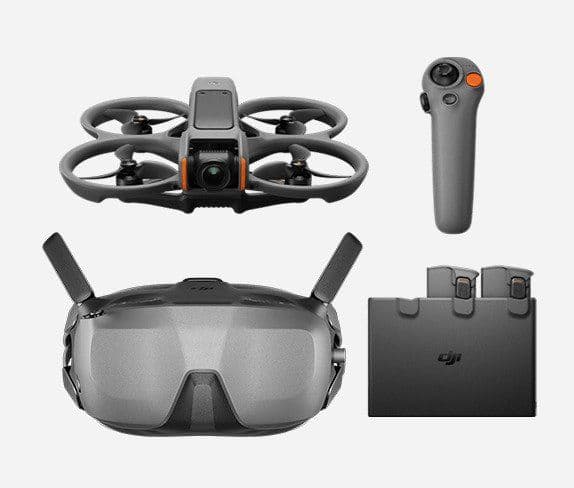 DJI Avata 2 Fly Smart Combo, 4 rotorer, 48 MP, 3840 x 2160 pixel, 27 m/s, 2150 mAh, Sort, Grå