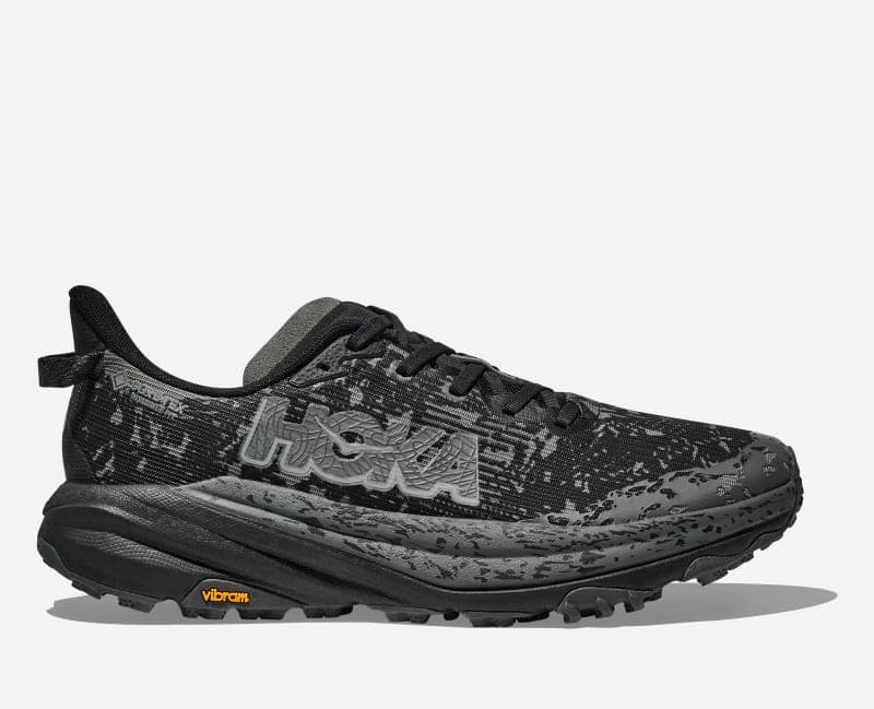 HOKA Speedgoat 6 GORE-TEX Schuhe für Herren in Black/Outer Orbit Größe 41 1/3 Regular | Gelände