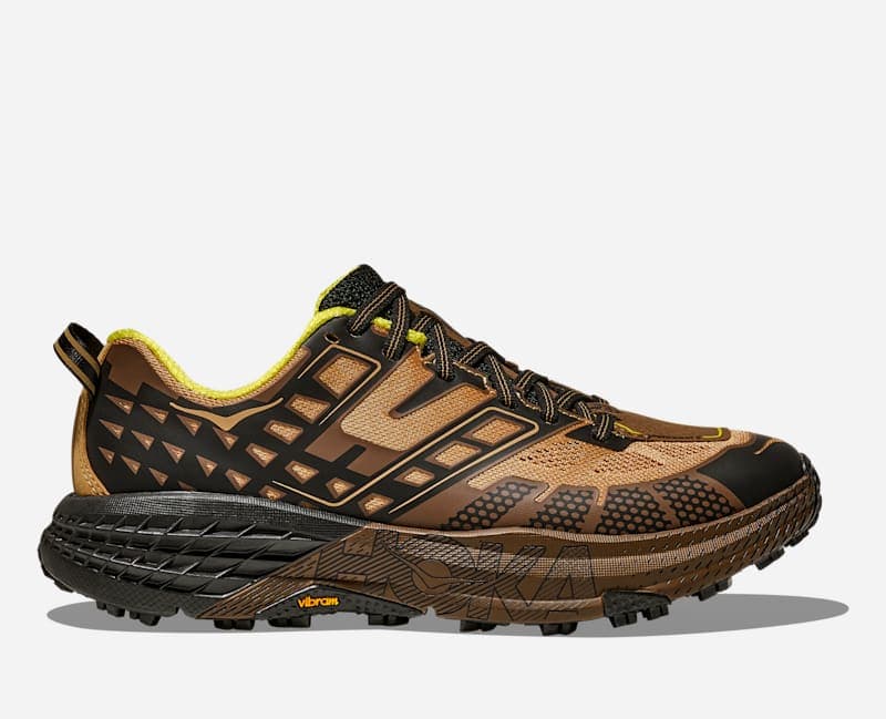 HOKA Speedgoat 2 Schuhe in Dark Chocolate/Black Größe 38 | Gelände
