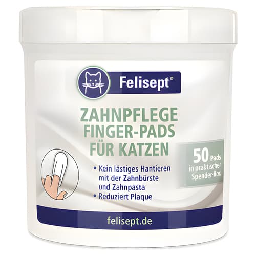 Felisept Zahnpflege Finger-Pads für Katzen - 50 Stück