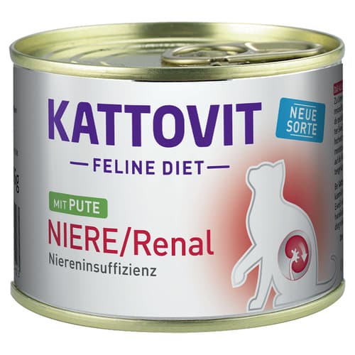 Kattovit Feline Diet Niere/Renal mit Pute 185 g - 12 Stück