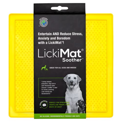 LickiMat Classic Soother yellow, Maße: 20 x 20 cm