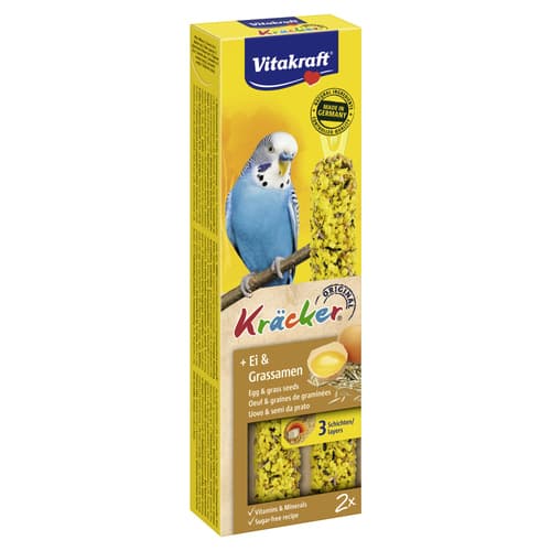 Vitakraft Kräcker® + Ei & Grassamen für Sittiche - 10 Stück