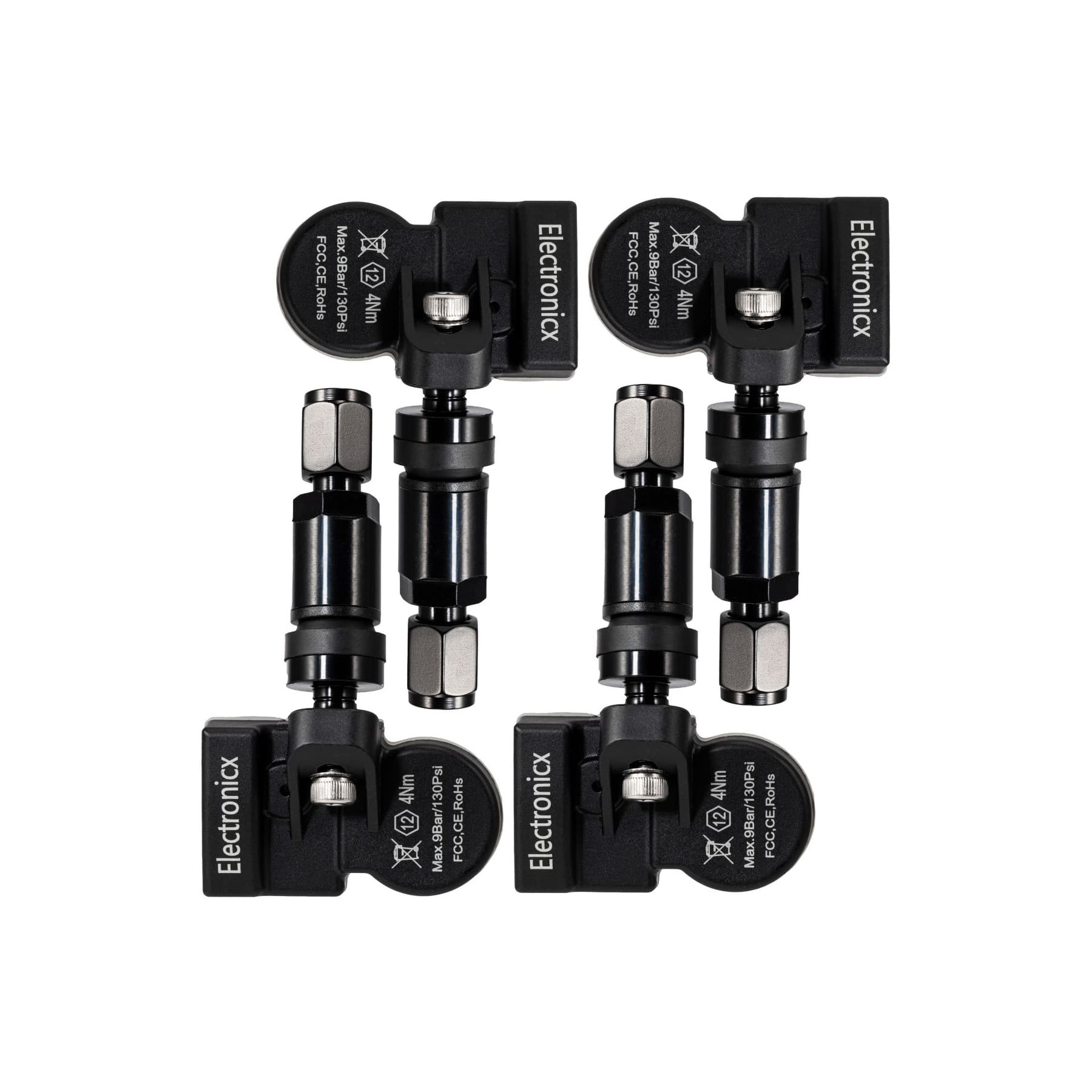 4x RDKS Sensoren Metall Schwarz ? Porsche Panamera 970 09.2013-12.2020 ? TPMS Reifendruck