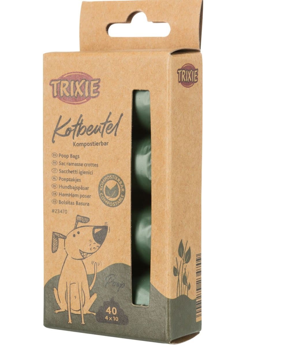 TRIXIE Hundekotbeutel, kompostierbar 4x10 Stück