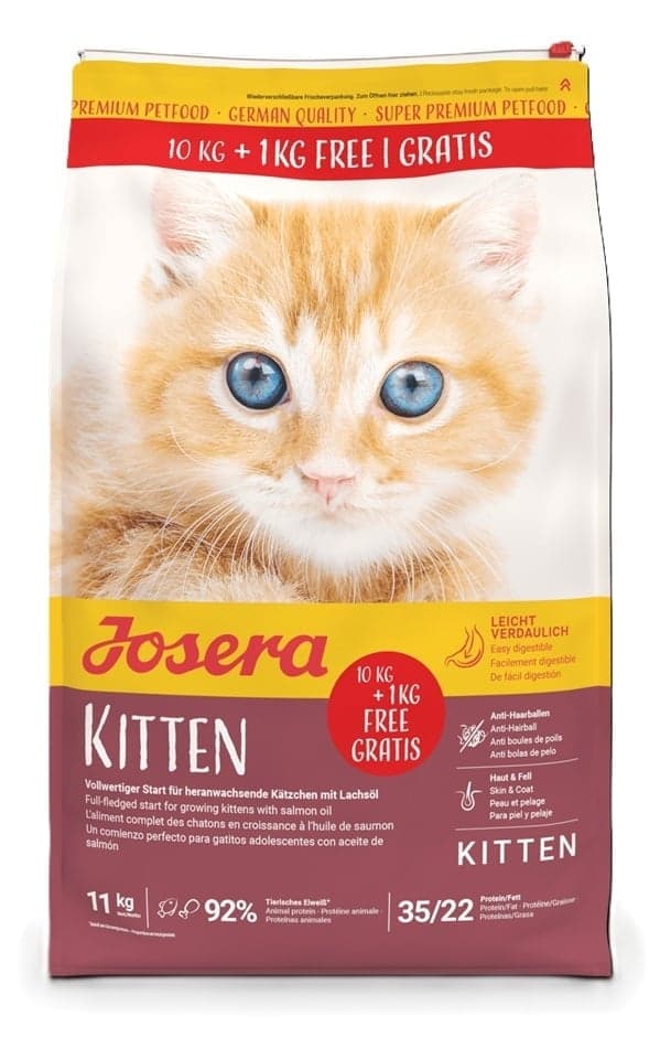 JOSERA Kitten Trockenfutter für Kätzchen und tragende oder säugende Katzen 10 kg + 1kg Gratis