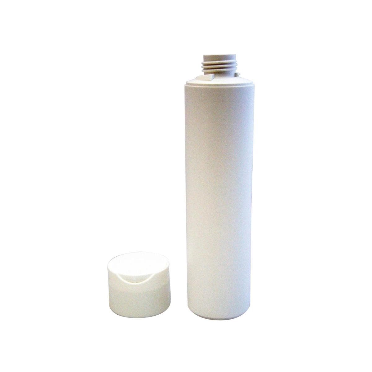 Leerflasche rund weiß 50x250ml mit Disktop weiß 50 Stück