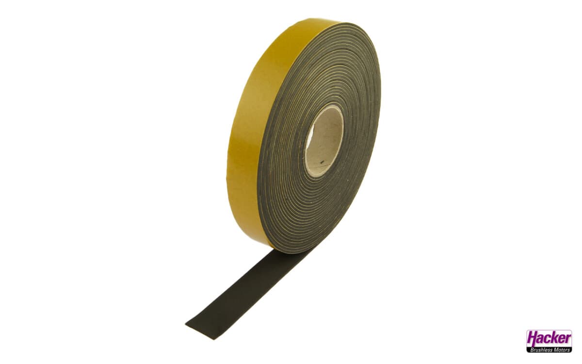 Antirutsch-Moosgummistreifen 25 x 2 mm - 10 Meter-Rolle
