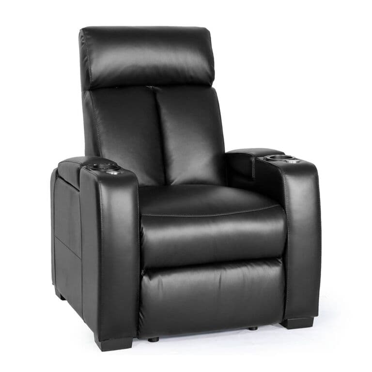 Zinea Kinosessel Comfortline Action Premiumleder (1er Premium Leder Schwarz)