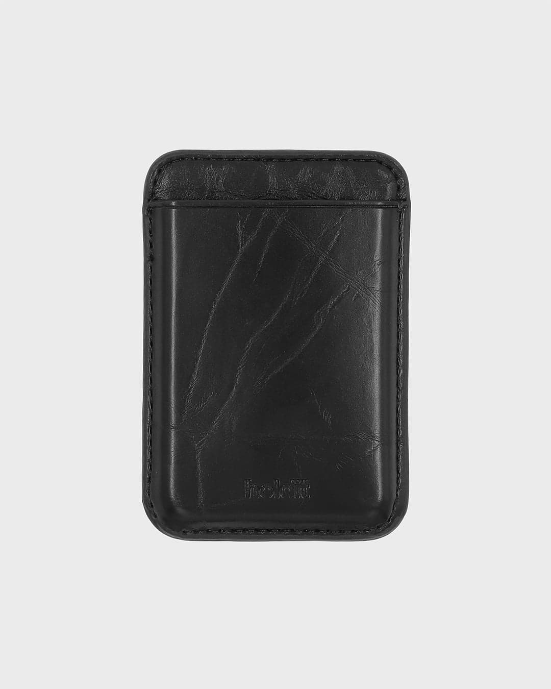 Black Crinkle Card Holder Magsafe Compatible