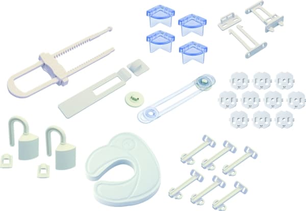 Olympia 98535, Kindersicherungsset, 28 Stück(e), Transparent, Weiß, Kabinett, Schublade, 260 g