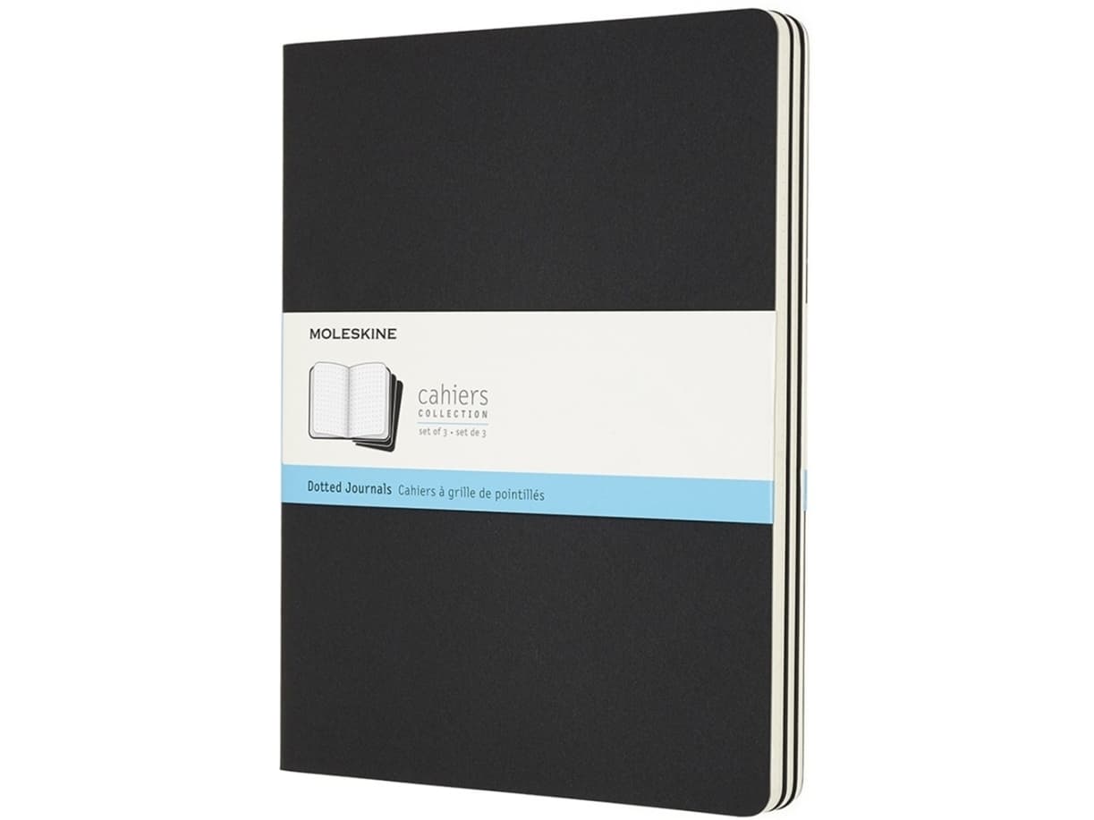 Cahier Journal Gepunktet Groß Schwarz 3er-Pack130x210x13,9999999999998mm 0,313kg (3Stück) - (3 Stück pro unverpackt oder unverpackt)