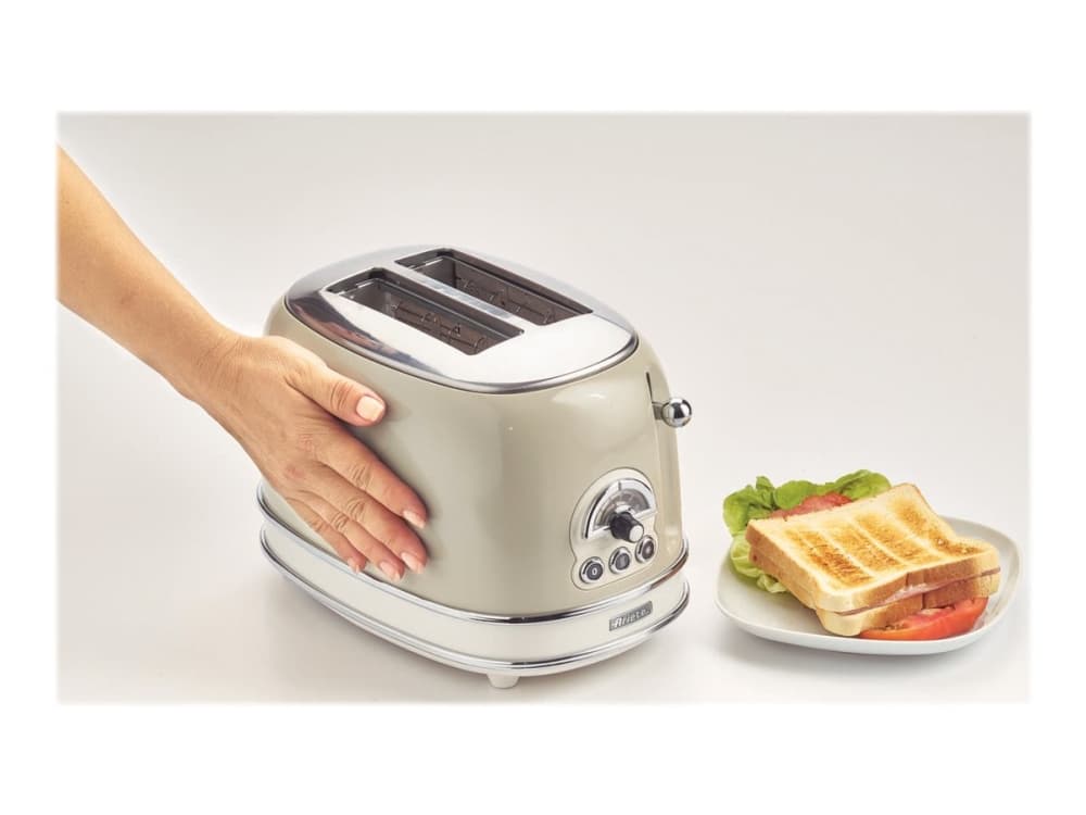 Ariete 0155, 2 Scheibe(n), Beige, Metall, Tasten, Drehregler, 810 W, 220 - 240 V