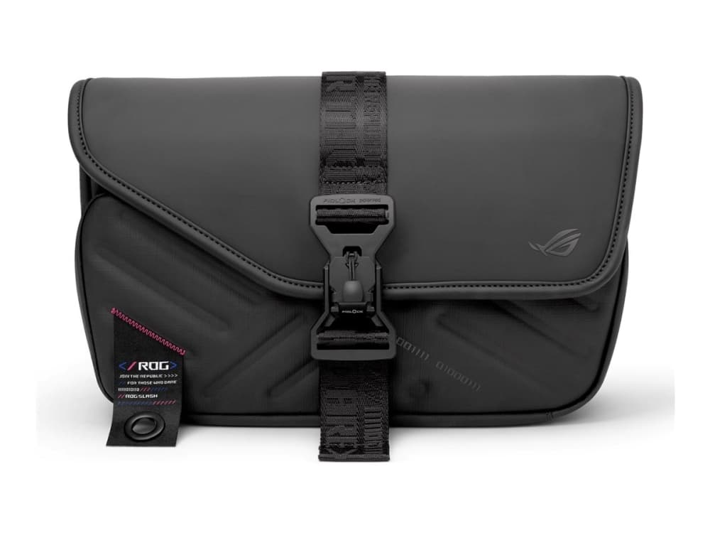 ASUS BC3004 ROG SLASH SLING BAG 4.0, Messengerhülle, ASUS, Schwarz, Kunstleder (PU), Polyester, ROG Ally X, Wasserabweisend