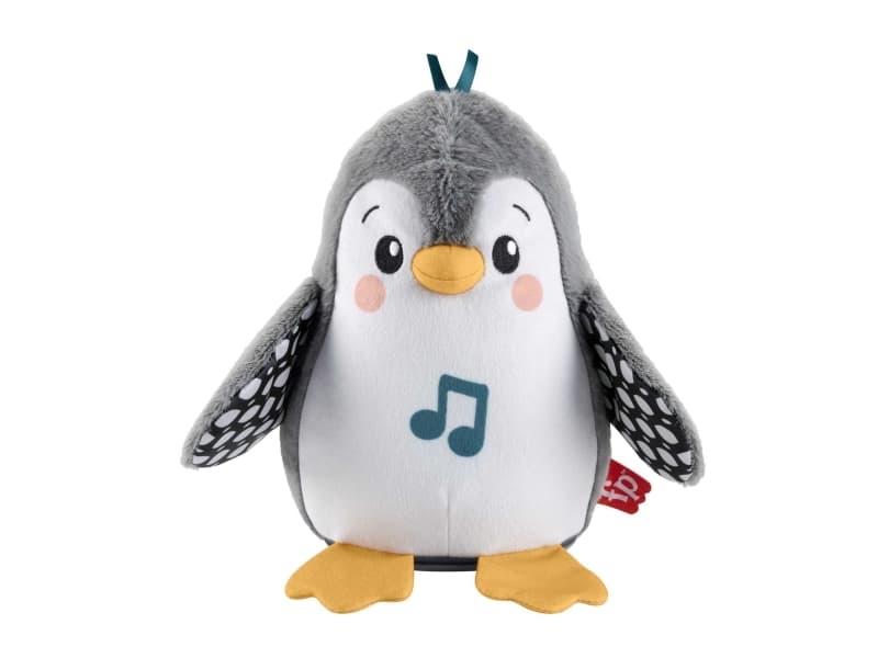 Fisher-Price Plüschpinguin für Neugeborene als Spielzeug zum Spielen in der Bauchlage mit Musik, bewegt sich und wackelt, 0 Jahr(e), Mit Ton, AA,