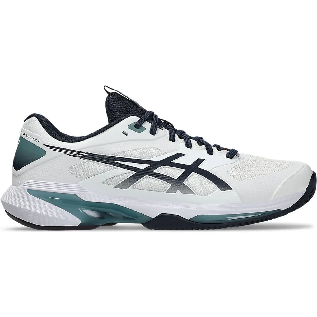 Asics Solution Speed FF 4 Clay Herren Tennisschuhe, weiß, Größe 43 ½