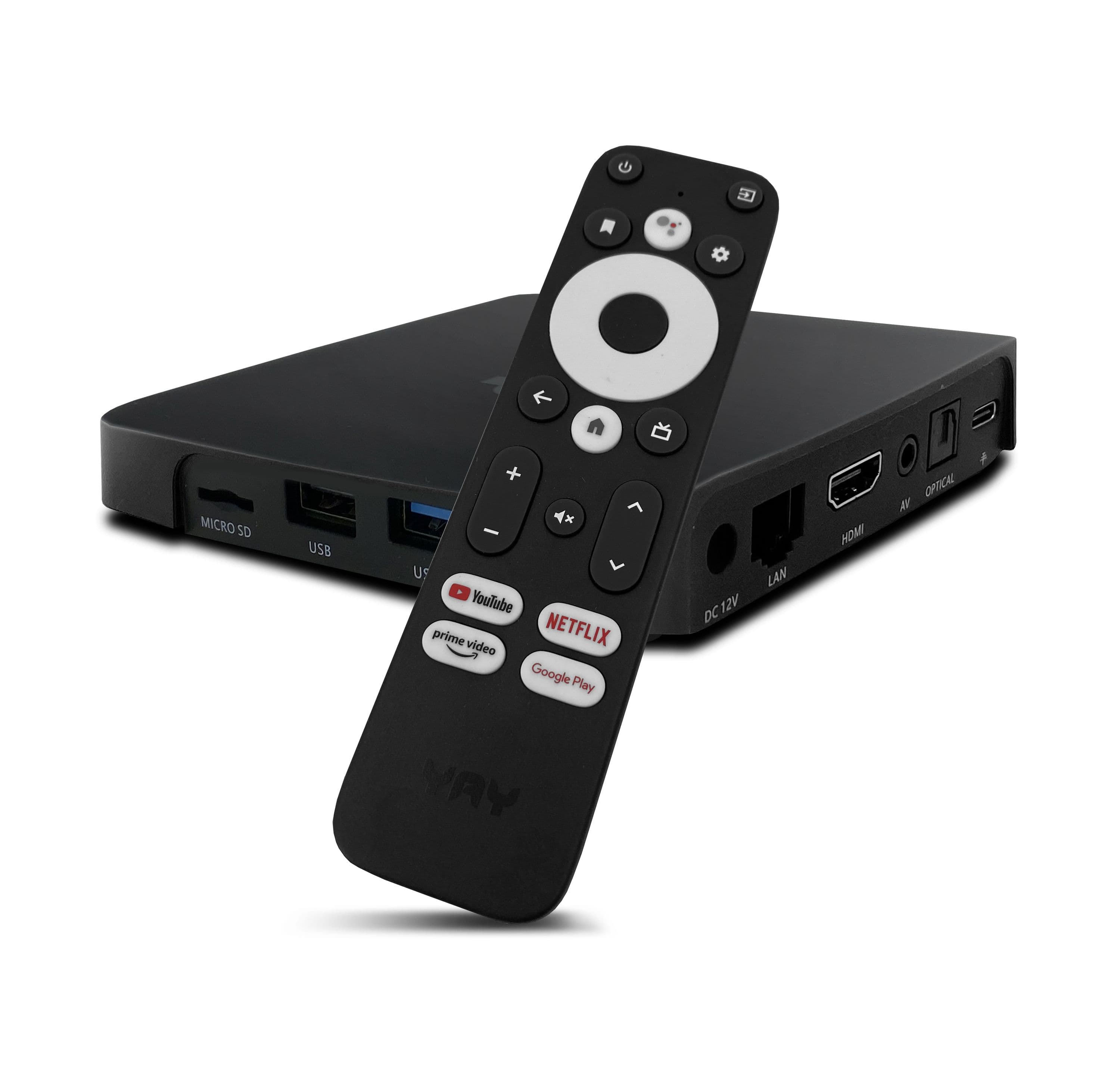 YAY GO Android TV HIGH-END 4K UHD Streaming Box Android 14 und Chromecast integriert