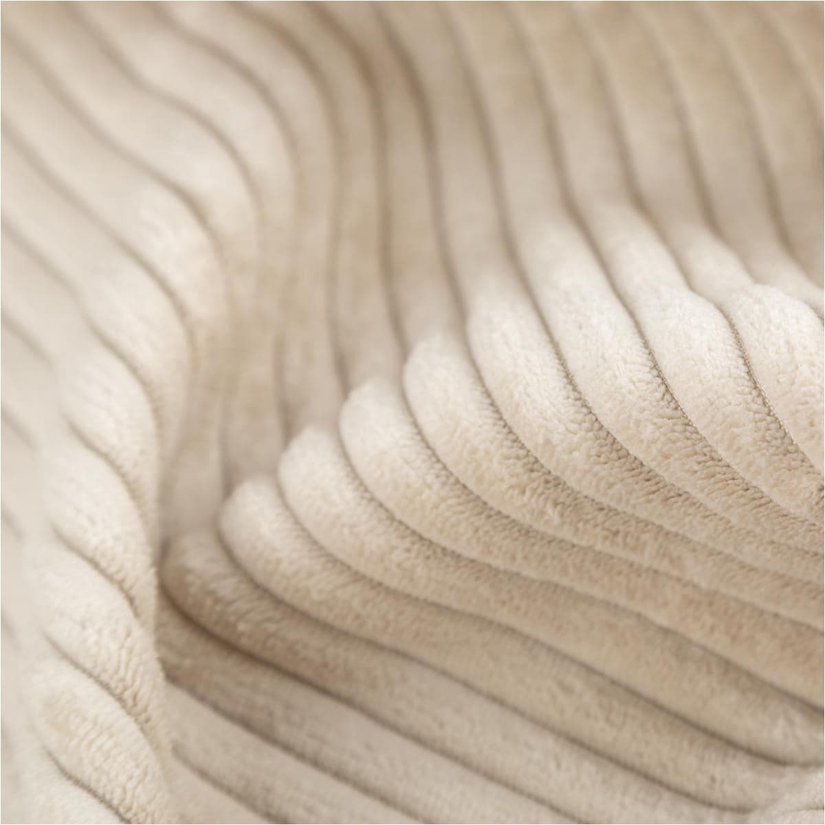 Cord Polsterstoff Möbelstoff Breitcord Baby Rib ecru 1,45m breit