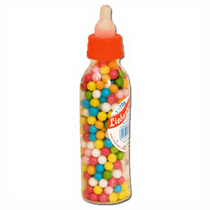 Klassische Herzbonbons Babyflasche 70g