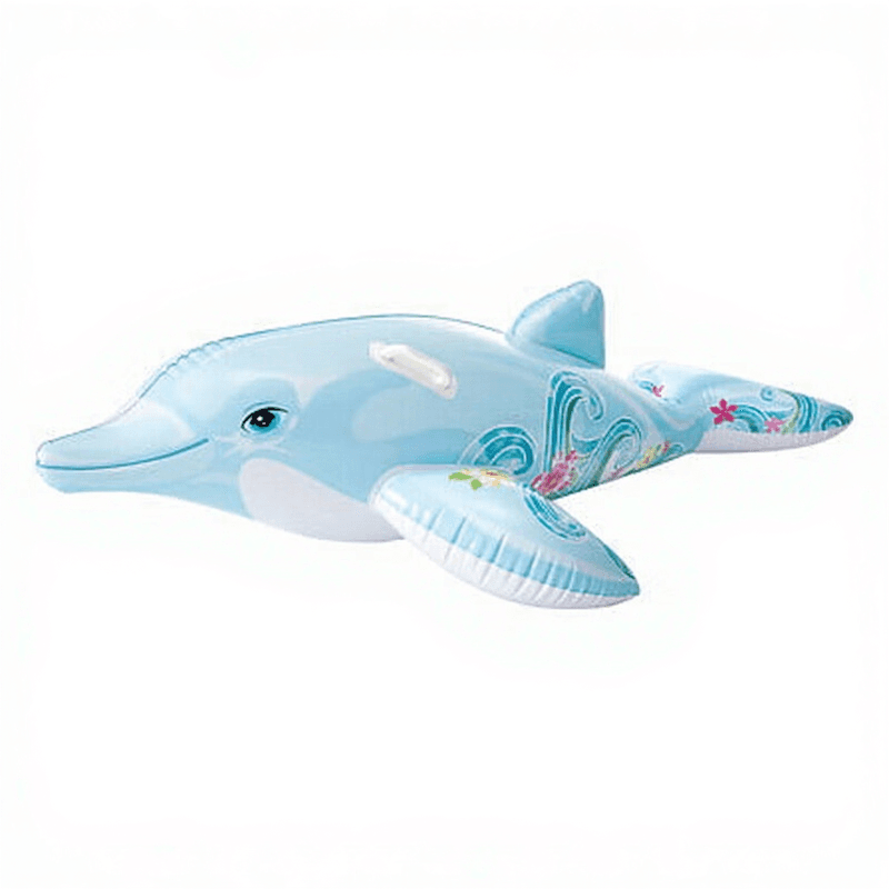 Intex Dolphin Ride-On (B175 x T50 x H66 cm), Schwimmhilfe für Kinder für Schwimmbäder und den Strandurlaub