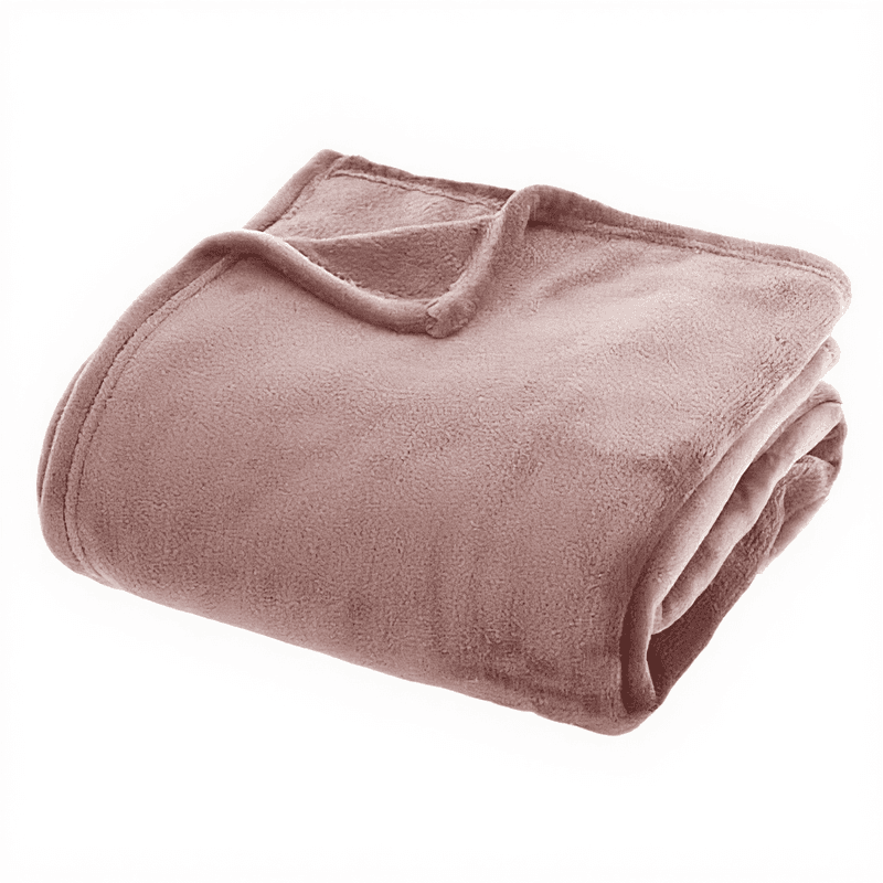 Rosa Flanell-Decke - 180x230cm