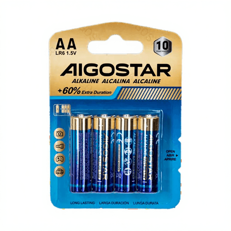 Aigostar Alkaline Batterie LR6 (AA) 1.5V 4 Stück