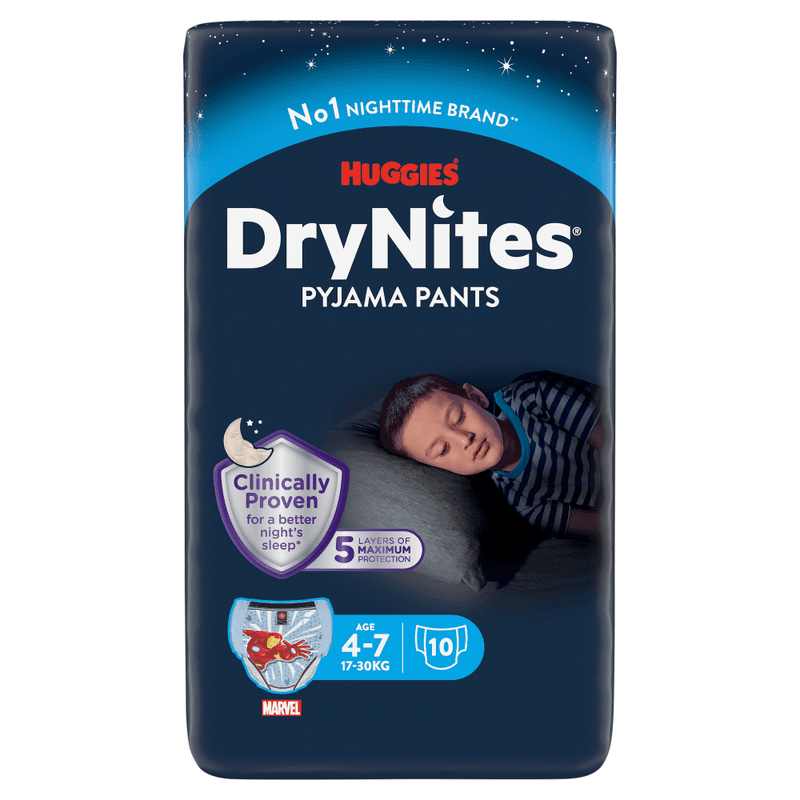 Huggies DryNites Nachtwindelhöschen 4-7 Jahre 17-30 kg 10er-Pack