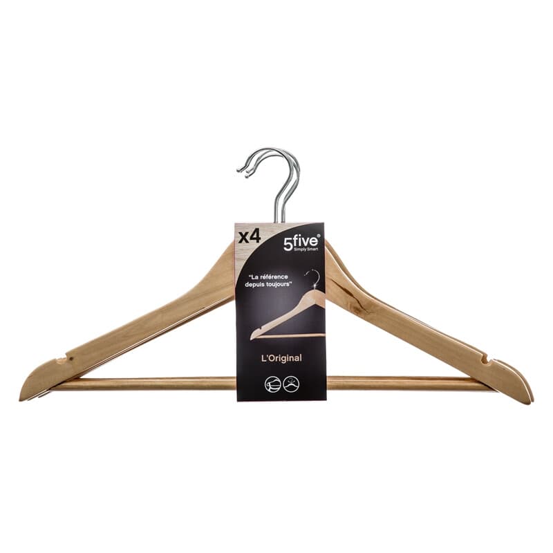 5 five simply smart Set aus 4 Holzbügeln